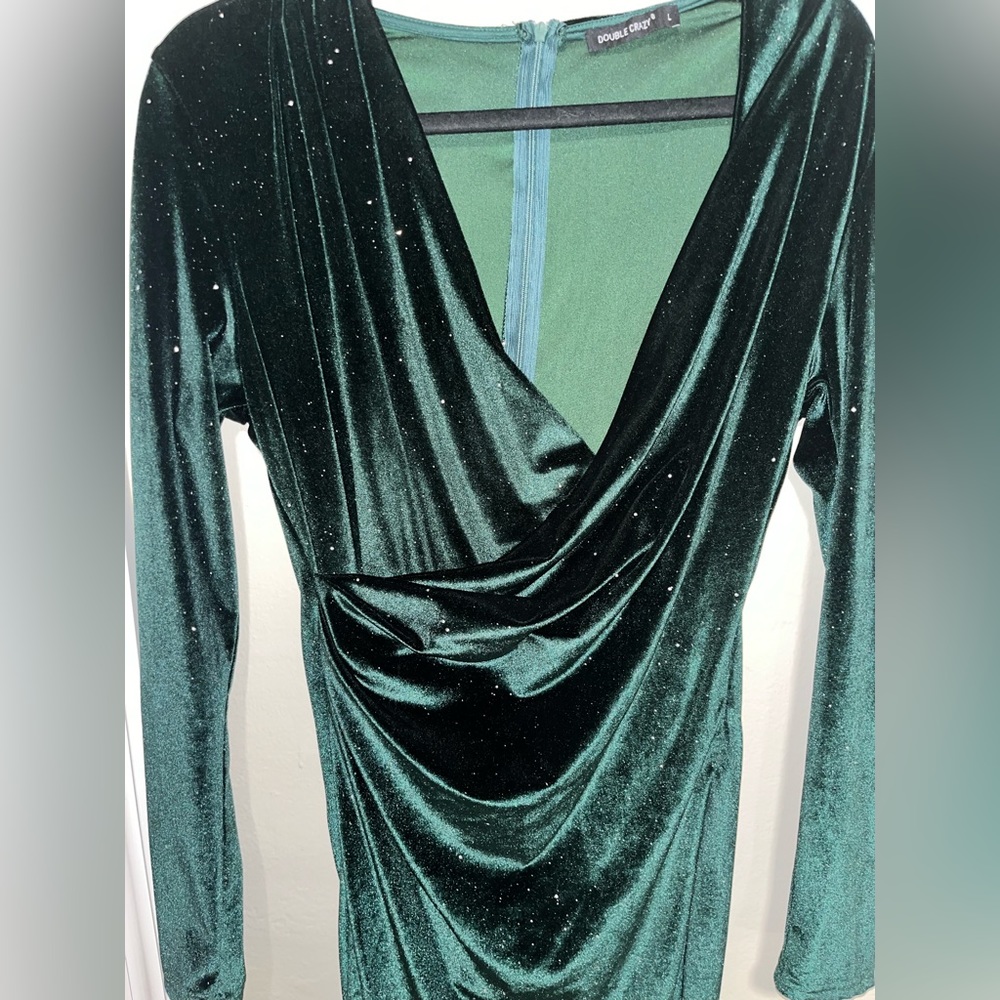 Velvet Green Sparkly dress